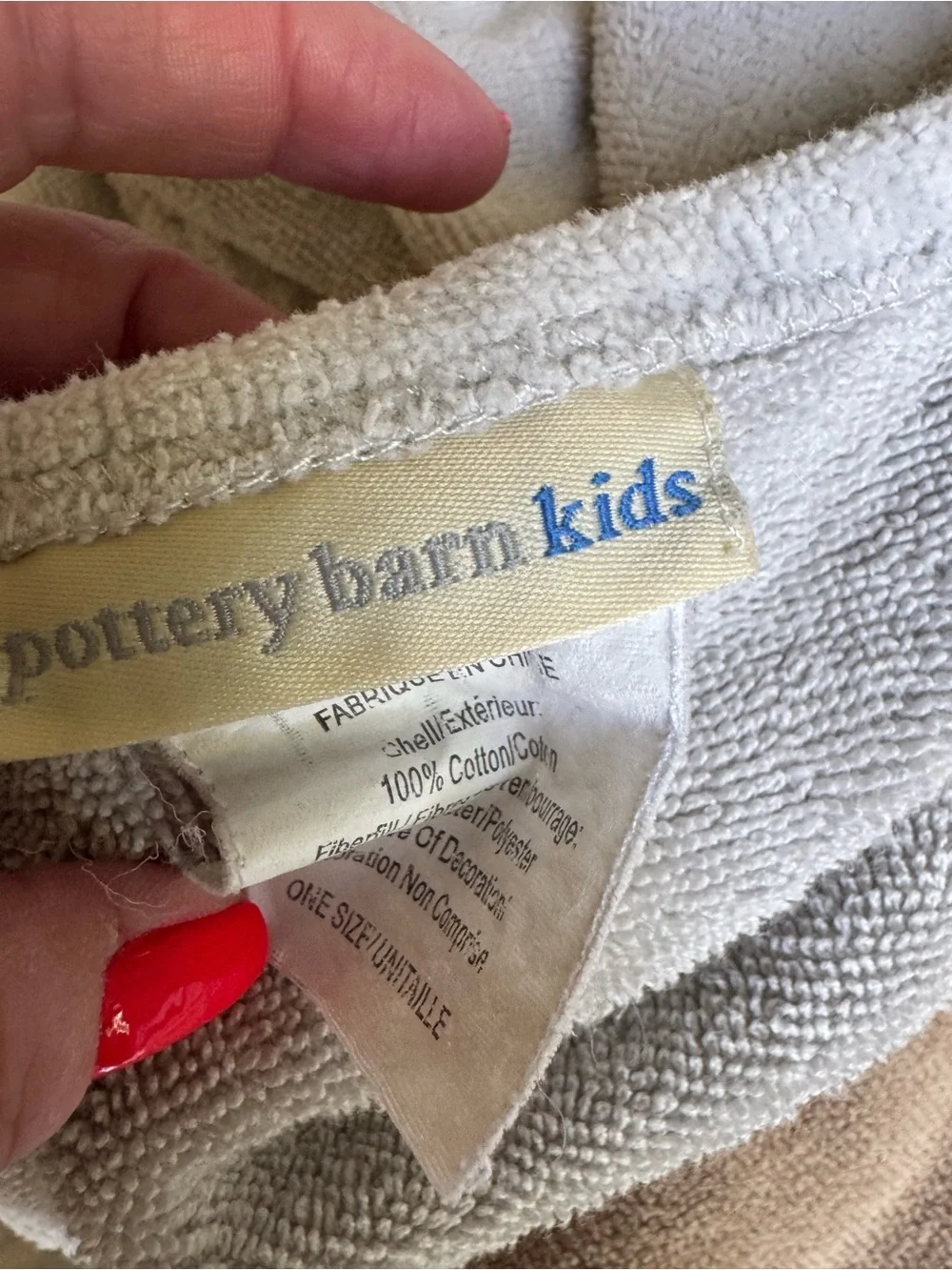 Pottery Barn Kids Bunny and Dog Hooded Towels - Grey and Brown